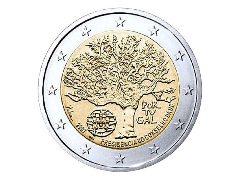 2 EURO Commémorative Portugal 2007 - Présidence de l'Union Européenne