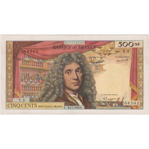 500 Nouveaux Francs MOLIÈRE FRANCE 1959 F 60.1