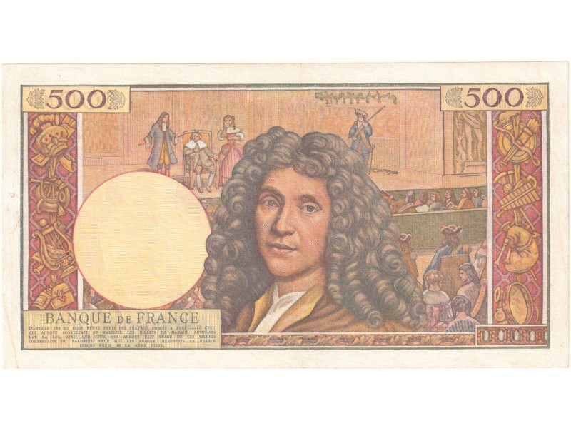 500 Nouveaux Francs MOLIÈRE FRANCE 1959 F 60.1