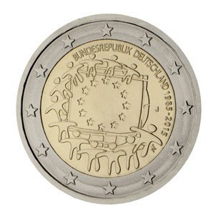 2 Euro commémorative Allemagne  2015 - 30 Ans du Drapeau Européen 2006 à 2023