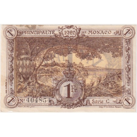 1 Franc MONACO 1920 P.4b