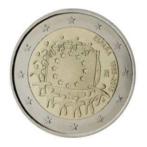 ESPAGNE 2 euro commemoratve 2005 30 Ans -horizondescollectionneurs.com