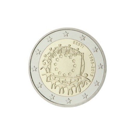 2 Euros Estonie 2015 Drapeau