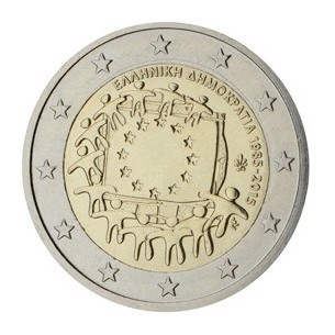 2 € Commémorative Grèce2015 - 30 Ans du Drapeau Européen