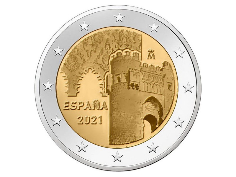 Pièce 2 Euro ESPAGNE 2021 - Patrimoine mondial  Ville historique de Tolède