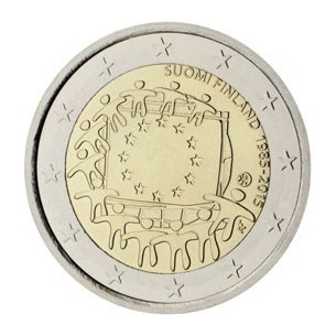 2 € Commémorative Finlande 2015 - 30 Ans du Drapeau Européen