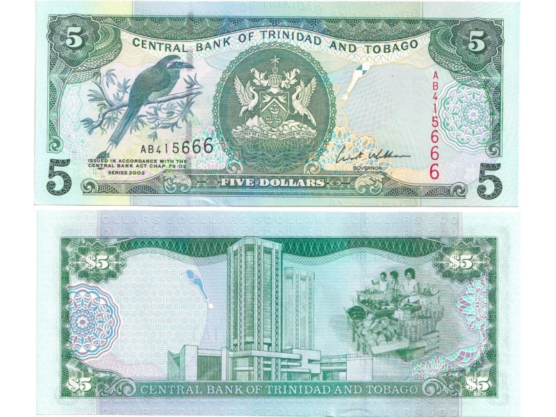 5 Dollars TRINIDAD et TOBAGO 2006 P.47a