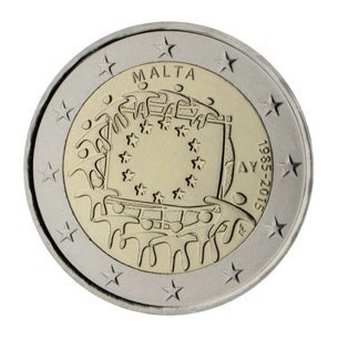 2 € Commémorative Italie 2015 - 30 Ans du Drapeau Européen