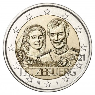 2 Euros LUXEMBOURG 2021, Mariage du Grand Duc Henri,...
