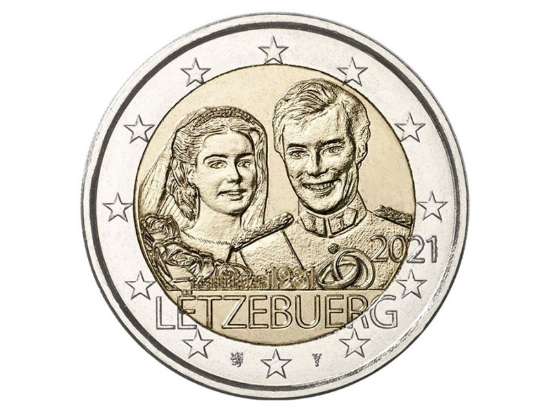 2 Euros LUXEMBOURG 2021 - Mariage du Grand Duc Henri, Version classique