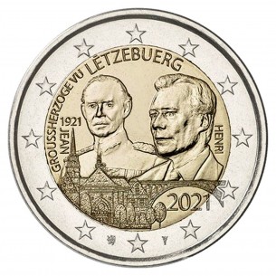 2 Euros LUXEMBOURG 2021, Naissance du Grand-Duc Jean,...