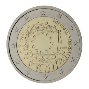 2 Euros Portugal 2015 - 30 Ans du Drapeau Européen