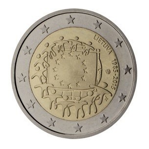2 Euros LITUANIE 2015 Drapeau europeen