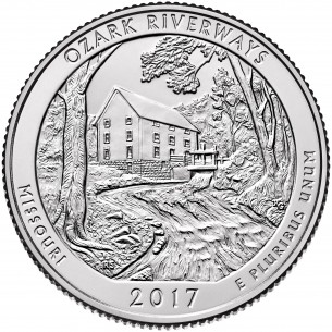 Etats-Unis d'Amérique 1/4 Dollar Ozark Riverways,...