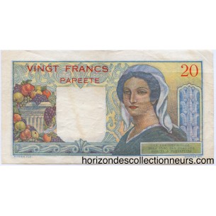 20 Francs TAHITI  P.21c 2