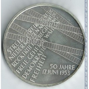 ALLEMAGNE-10 Euro soulèvement en Allemagne de l'Est 2003 2