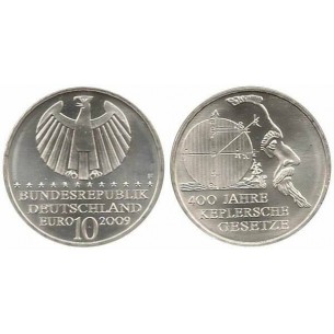 ALLEMAGNE-10 Euros 400e anniversaire des lois de Kepler 2009
