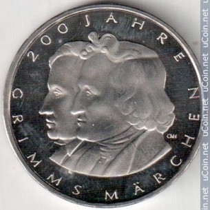 ALLEMAGNE 10 Euros -200e anniversaire des contes de Grimm...