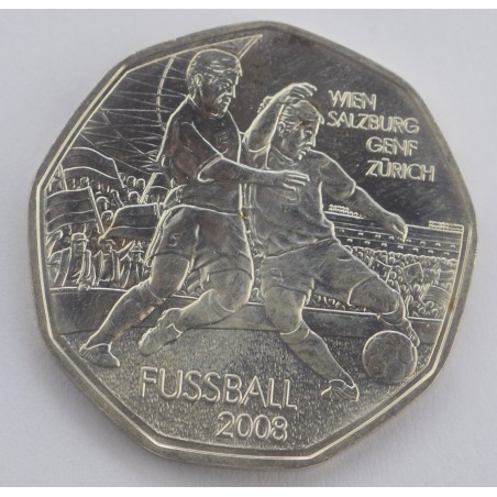 AUTRICHE 5 Euro -Championnat d'Europe de football Vienne Salzbourg Genève Zurich 2008