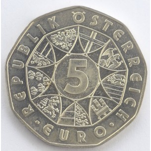 AUTRICHE 5 Euro -Centenaire de la naissance d'Herbert von... 2