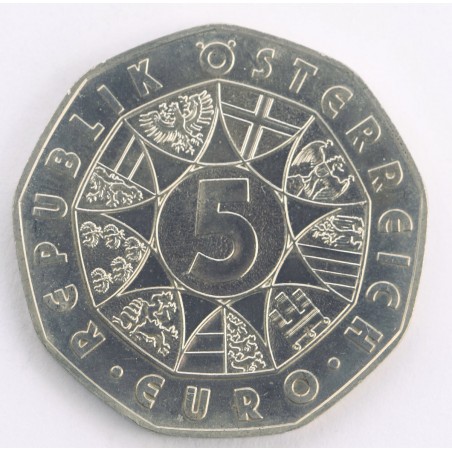 AUTRICHE 5 Euro Présidence de l'Union Européenne  2007 Vienne