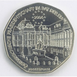 AUTRICHE 5 Euro Présidence de l'Union Européenne  2007 Vienne
