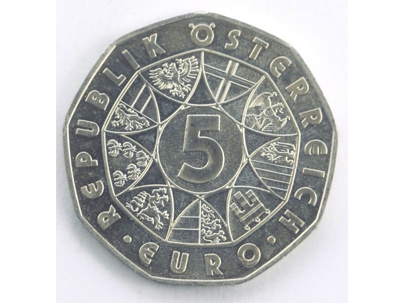 AUTRICHE 5 Euro 250ème Anniversaire de la naissance de Mozart 2006 Vienne