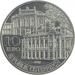 AUTRICHE 10 Euro -Réouverture du Burgtheater et de... 2