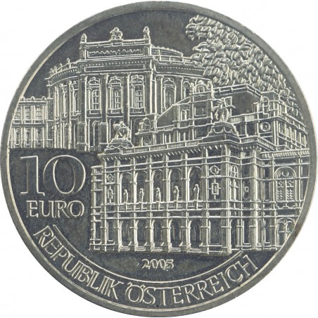 AUTRICHE 10 Euro -Réouverture du Burgtheater et de l'opéra 2005