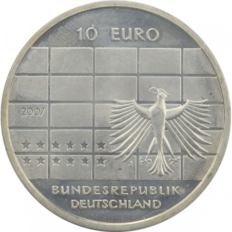 ALLEMAGNE-10 Euros Cinquantenaire de la banque Fédérale Allemande 2007