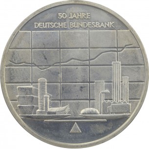 ALLEMAGNE-10 Euros Cinquantenaire de la banque Fédérale Allemande 2007