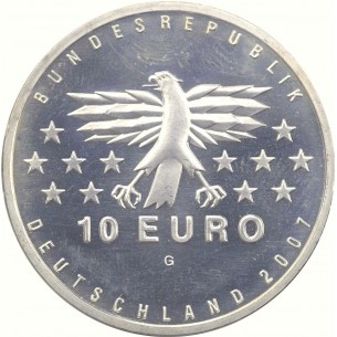 ALLEMAGNE-10 Euros Cinquantenaire de la banque Fédérale Allemande 2007 2