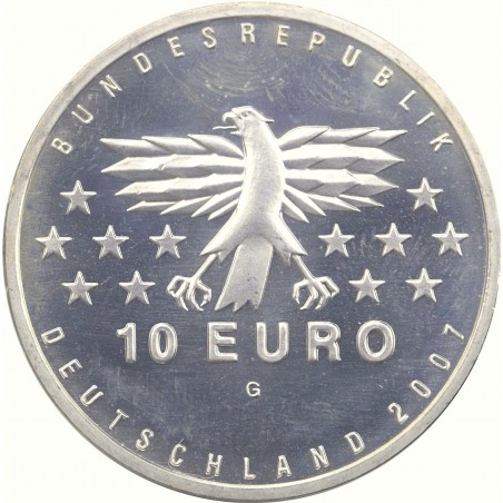 ALLEMAGNE-10 Euros Cinquantenaire de la banque Fédérale Allemande 2007