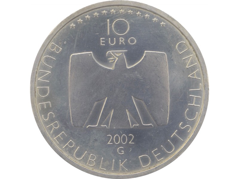 ALLEMAGNE- 10 Euros 50ème anniversaire de la télévision allemande 2002