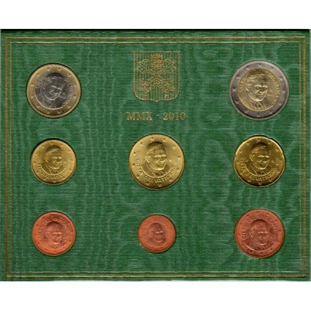 BU VATICAN, Série 8 Pièces 2010, Benoit XVI