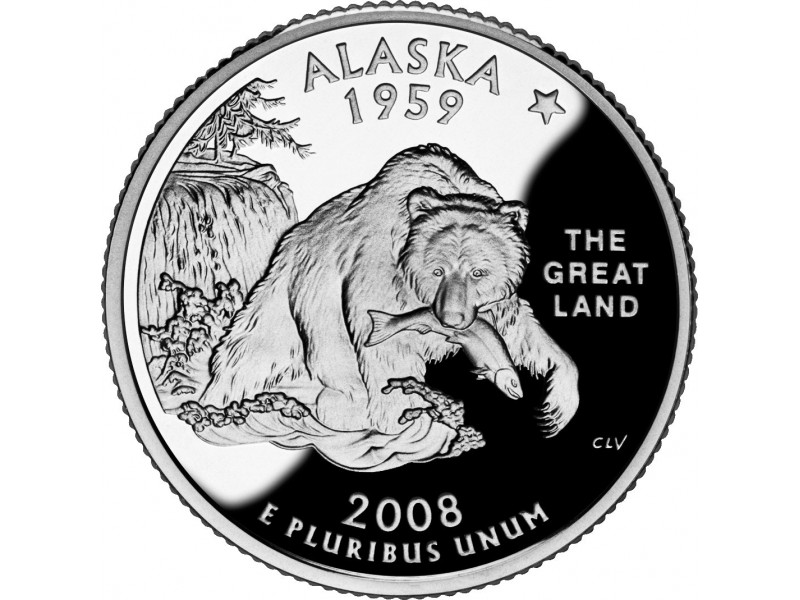 États -Unis D'Amérique 1/4 Dollar Alaska 2008 Atelier P