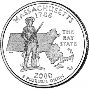 États -Unis D'Amérique 1/4 Dollar Massachusetts 2000 Atelier D
