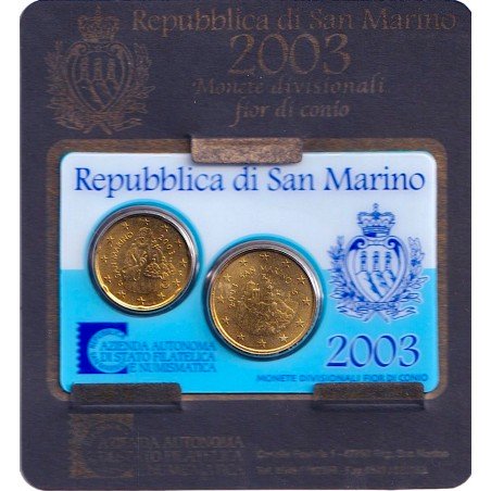 BU Coincard Saint-Marin - 20 et 50 cents 2003