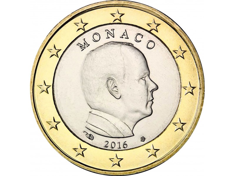 1 Euro MONACO 2016 - Portrait du...
