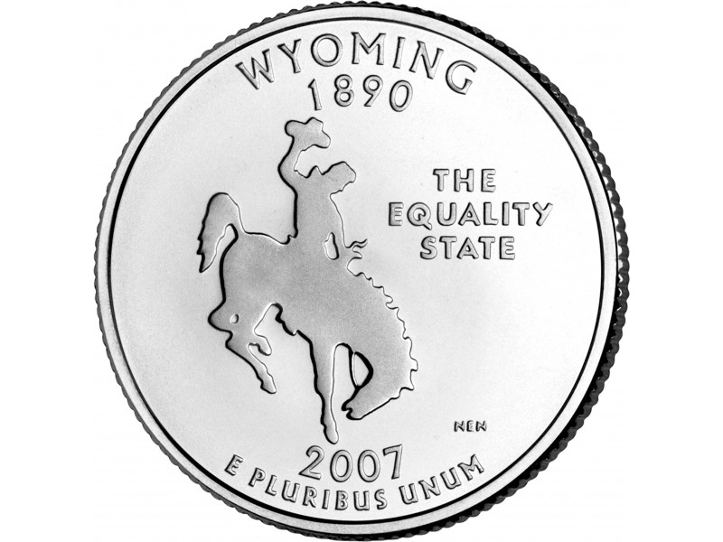 États -Unis D'Amérique 1/4 Dollar Wyoming 2007 Atelier D