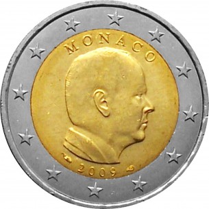 2 Euros MONACO 2009, Portrait du Prince Albert II