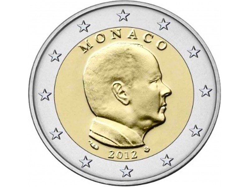 2 Euros MONACO 2012, Portrait du prince Albert II