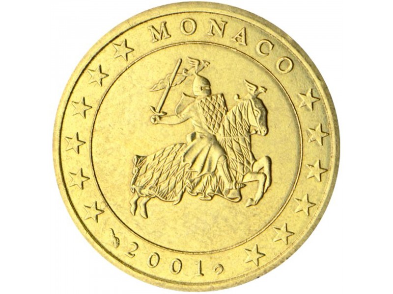 50 Centimes MONACO 2001- Chevalier...