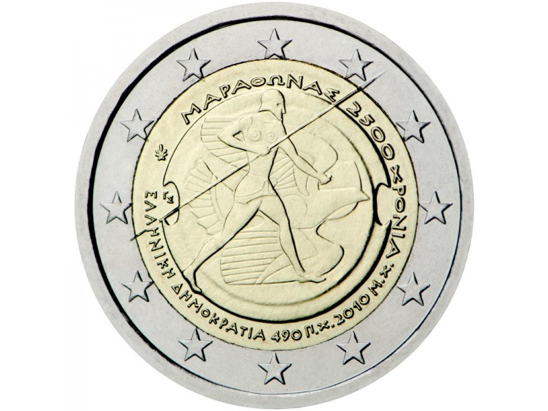 2 Euros Grèce 2010- BATAILLE DE MARATHON