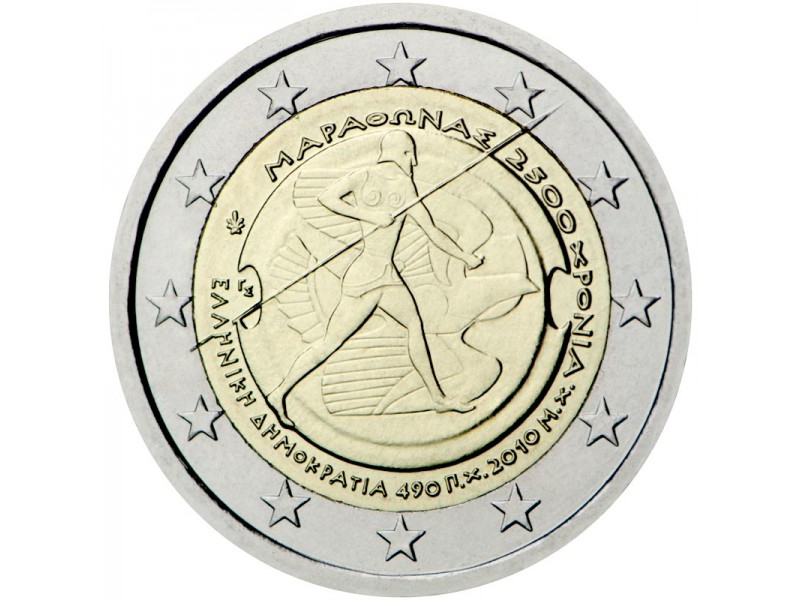 2 Euros GRÈCE 2010- Bataille de Marathon