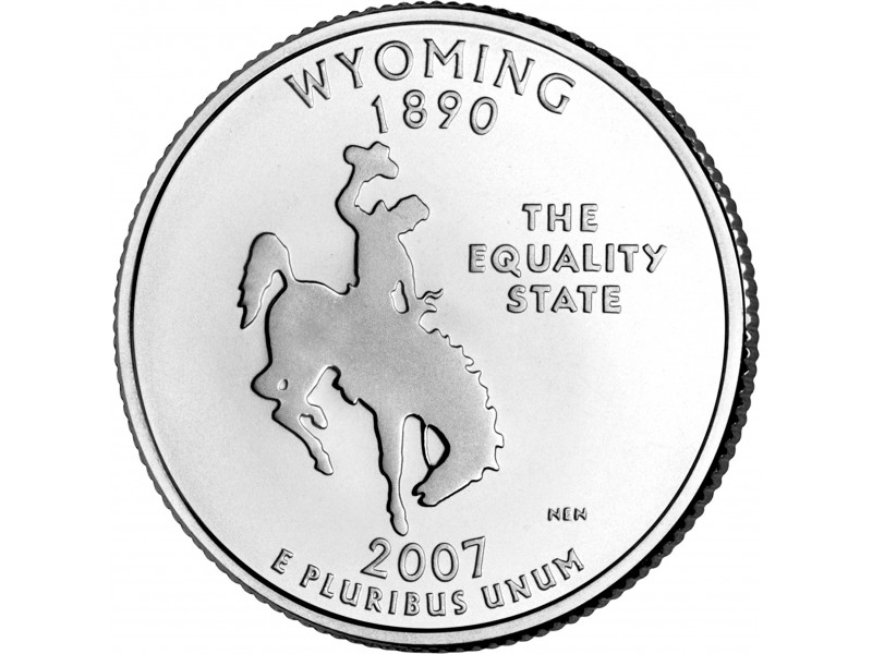 États -Unis D'Amérique 1/4 Dollar Wyoming 2007 Atelier P