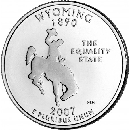 États -Unis D'Amérique 1/4 Dollar Wyoming 2007 Atelier P