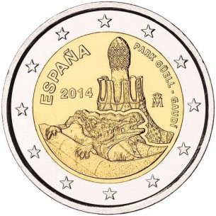 2 Euro ESPAGNE 2014- Antonio Gaudi