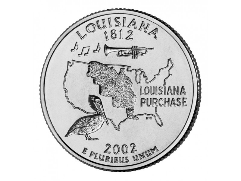 États -Unis D'Amérique 1/4 Dollar Louisiane 2002 Atelier P