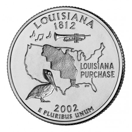 États -Unis D'Amérique 1/4 Dollar Louisiane 2002 Atelier P